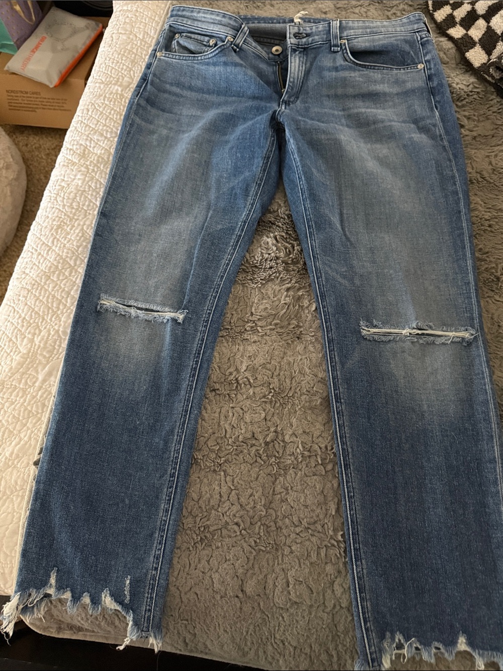 rag & bone light blue denim jeans
